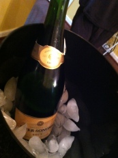Champagne to celebrate the new house